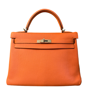 HERMÈS TOGO ORANGE KELLY 32 HANDBAG