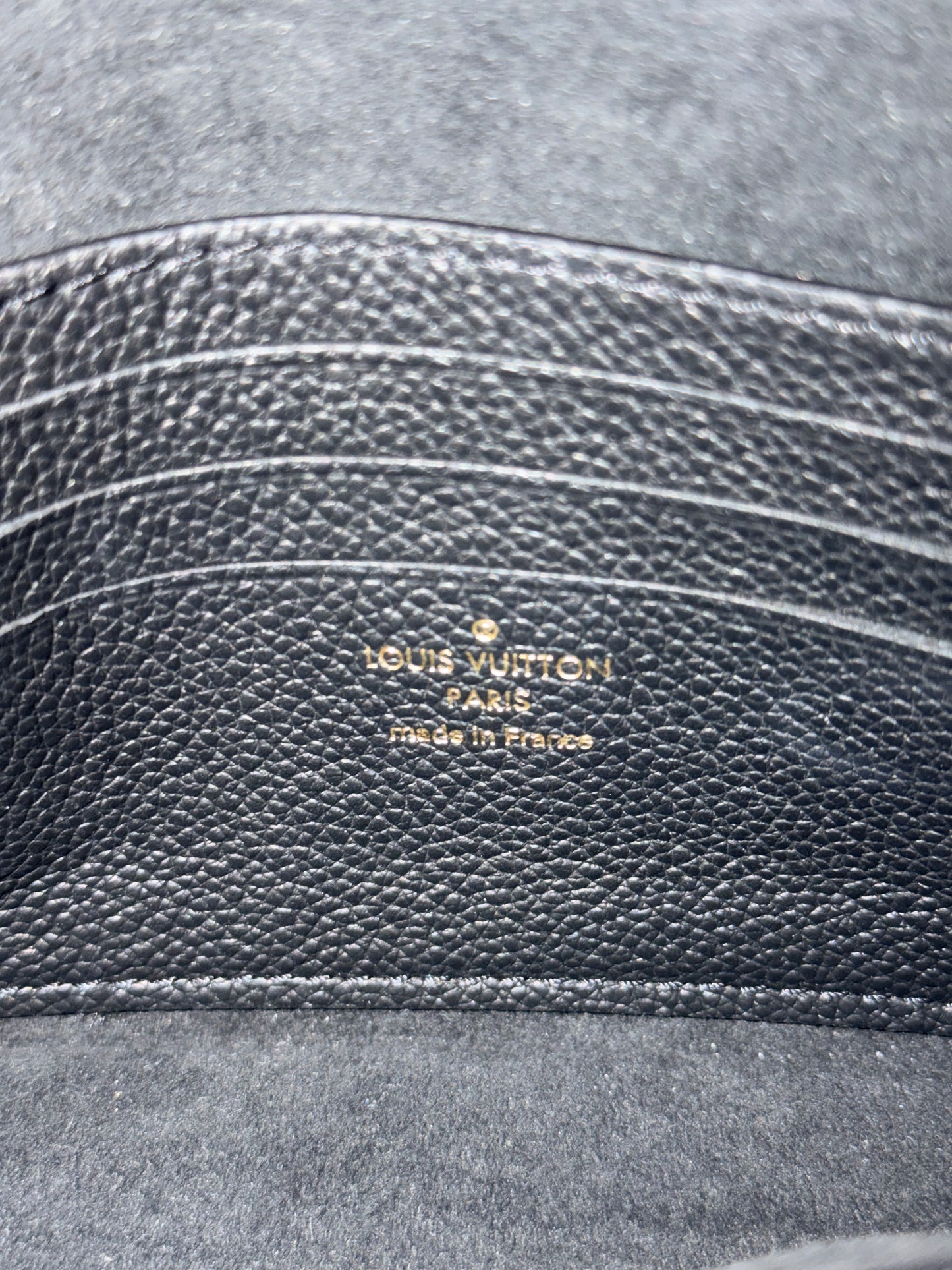 LOUIS VUITTON BLACK EMPREINTE POCHETTE IVY CROSSBODY BAG