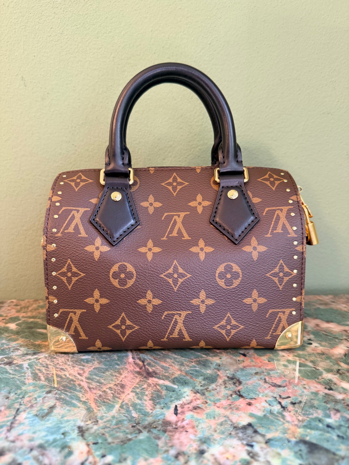 LOUIS VUITTON MONOGRAM SPEEDY TRUNK 20 CROSSBODY BAG