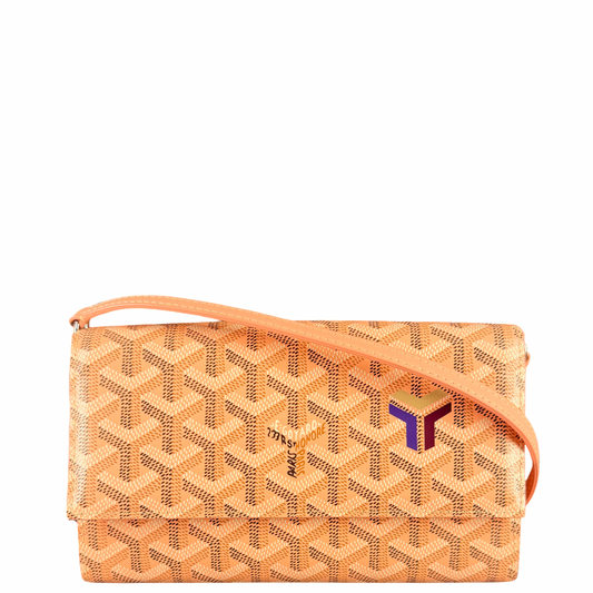 GOYARD PINK GOYARDINE LIMITED EDITION WALLET ON STRAP