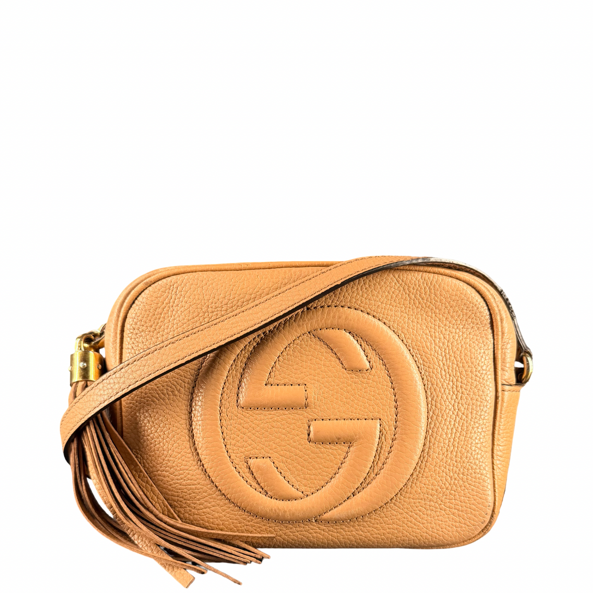 GUCCI BEIGE DISCO SOHO CROSSBODY BAG