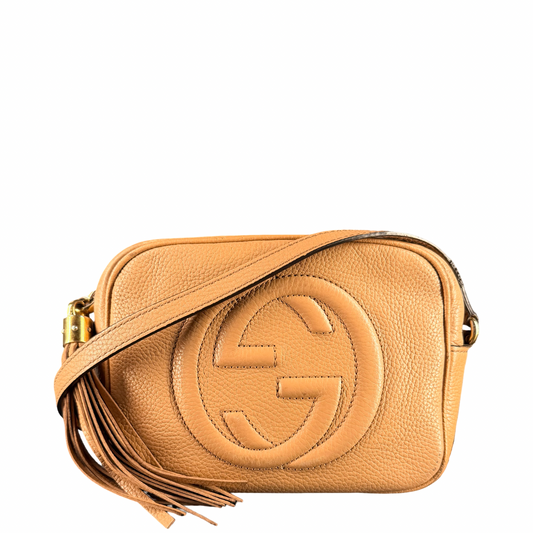 GUCCI BEIGE DISCO SOHO CROSSBODY BAG