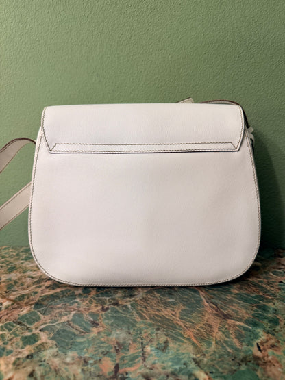 PRADA WHITE SAFFIANO SHOULDER BAG