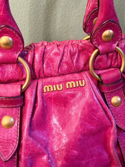 MIU MIU PINK TWO WAY HANDBAG