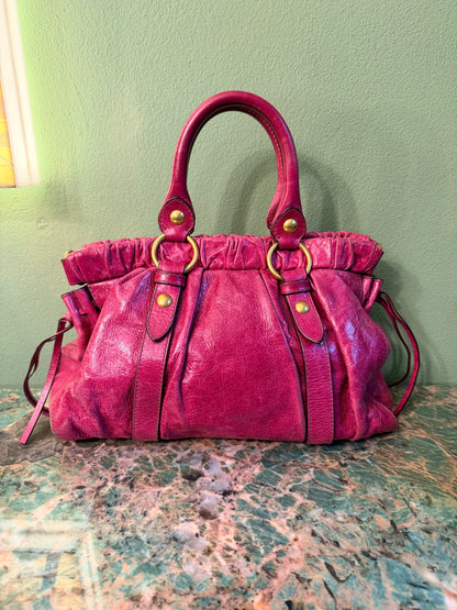 MIU MIU PINK TWO WAY HANDBAG