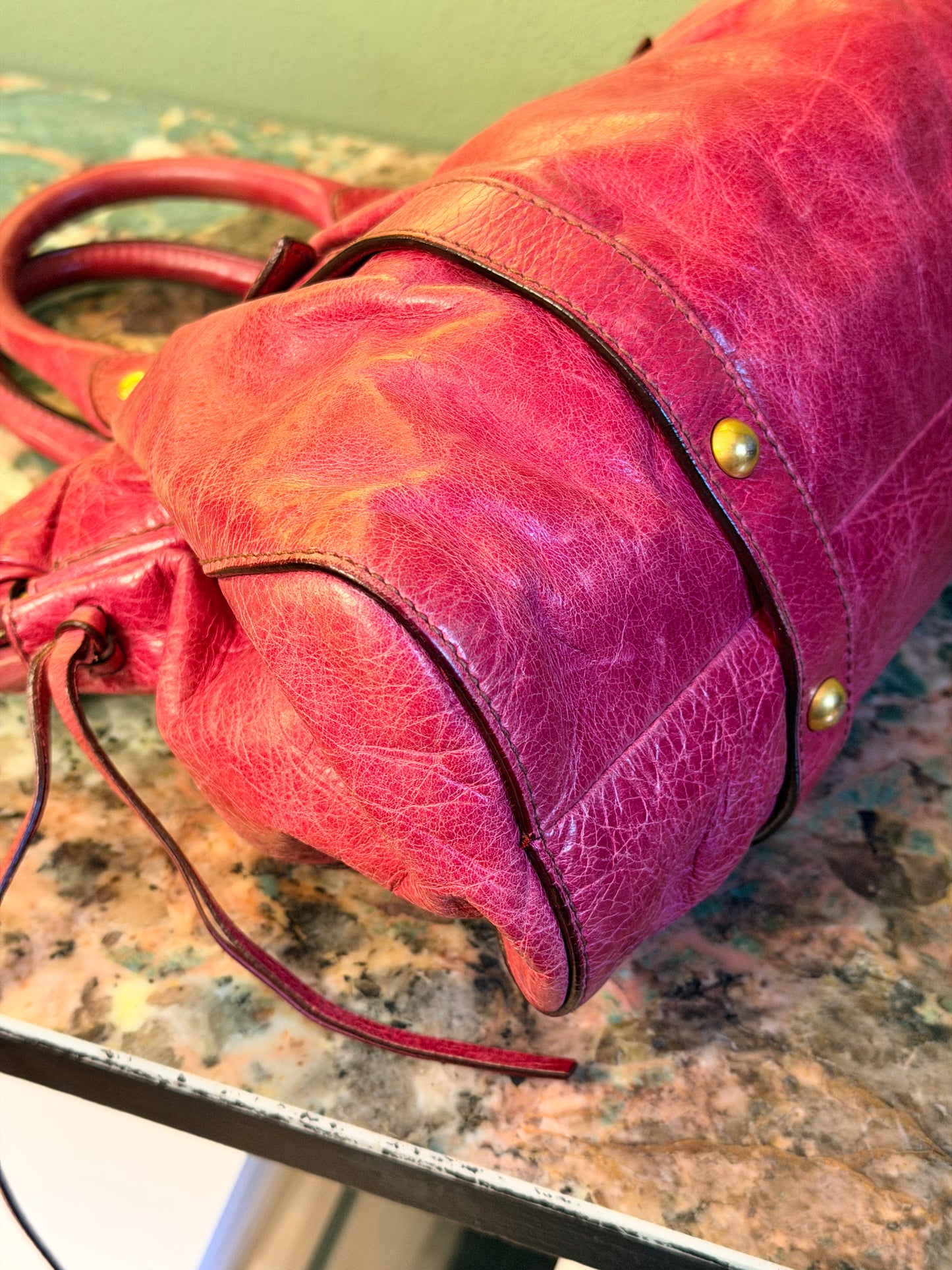 MIU MIU PINK TWO WAY HANDBAG