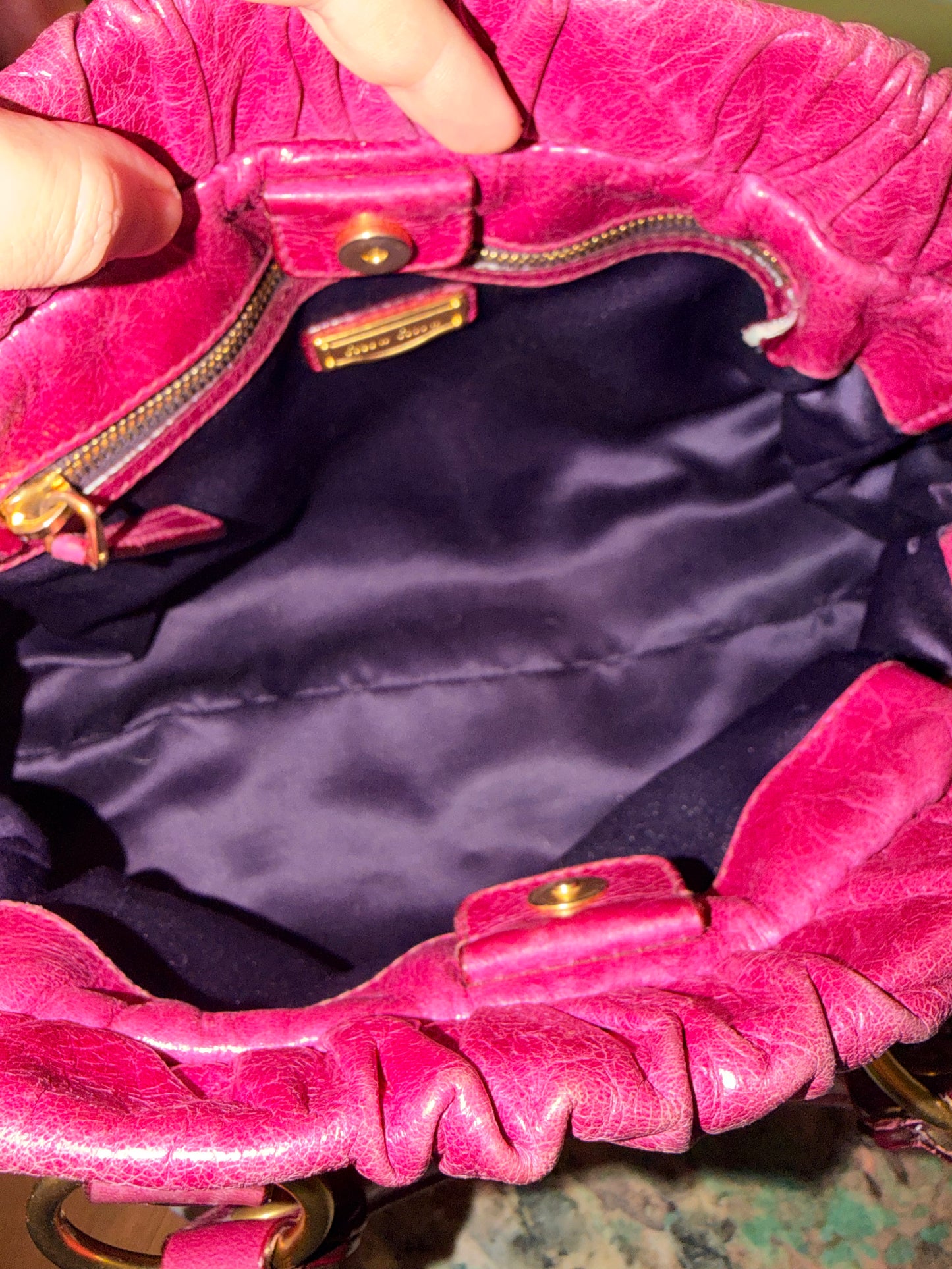 MIU MIU PINK TWO WAY HANDBAG