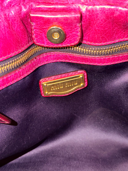 MIU MIU PINK TWO WAY HANDBAG