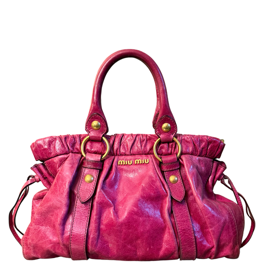 MIU MIU PINK TWO WAY HANDBAG