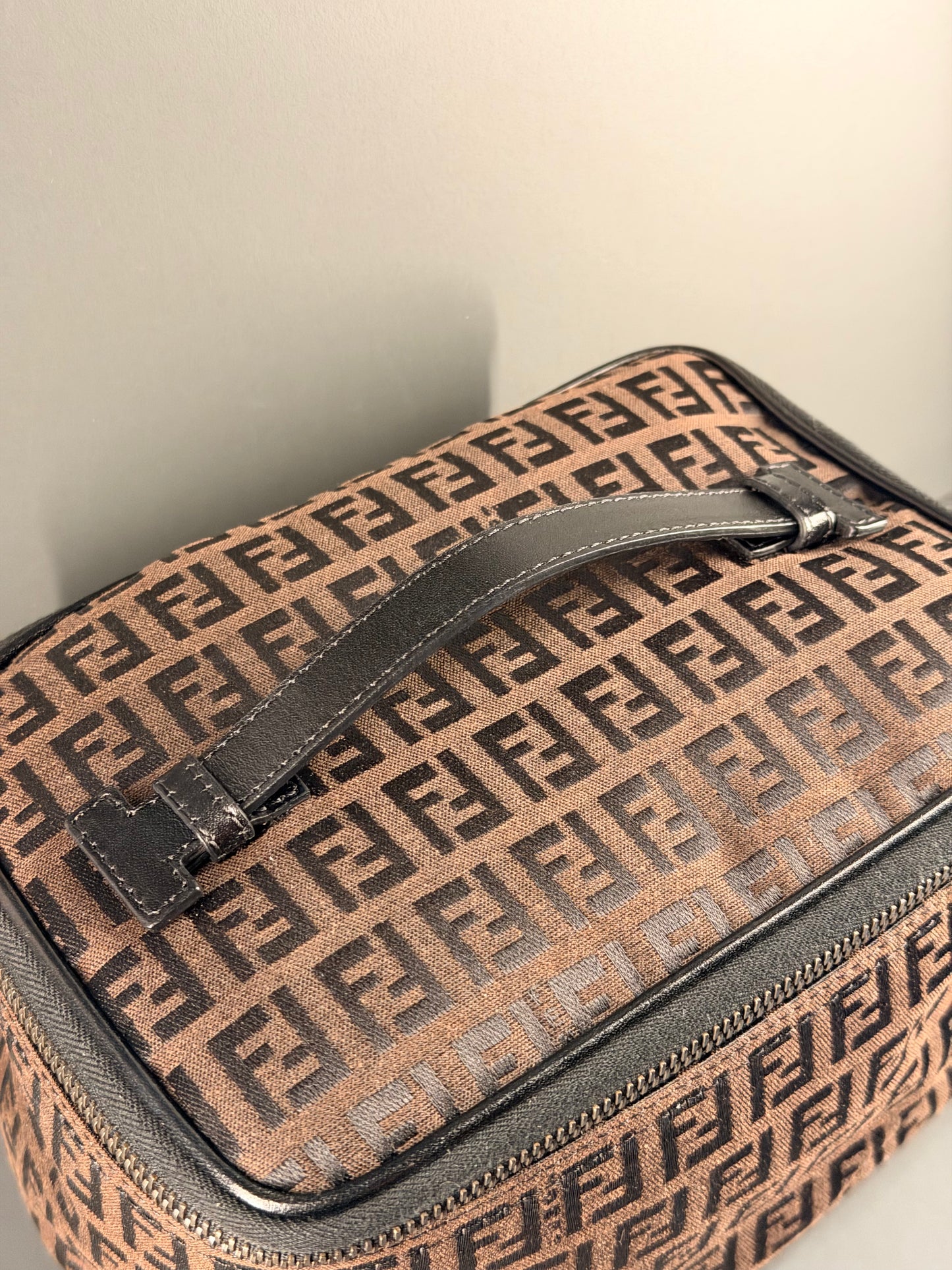 FENDI BROWN ZUCCHINO VANITY CASE