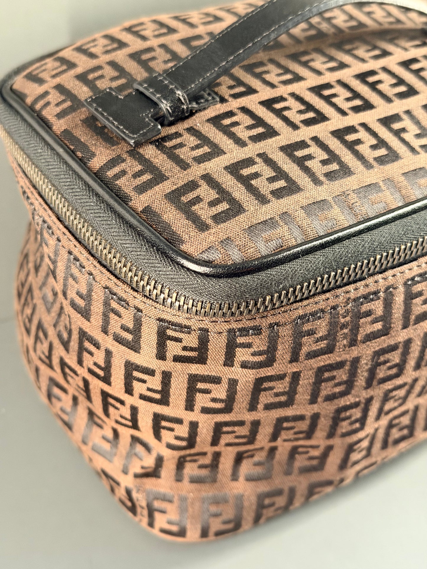 FENDI BROWN ZUCCHINO VANITY CASE