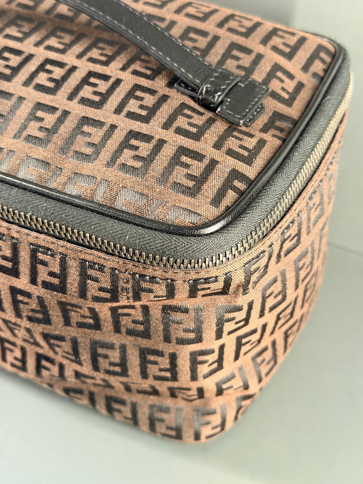 FENDI BROWN ZUCCHINO VANITY CASE