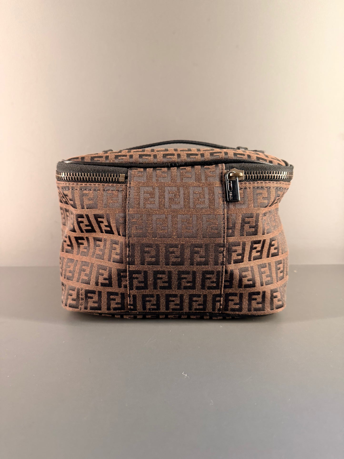 FENDI BROWN ZUCCHINO VANITY CASE