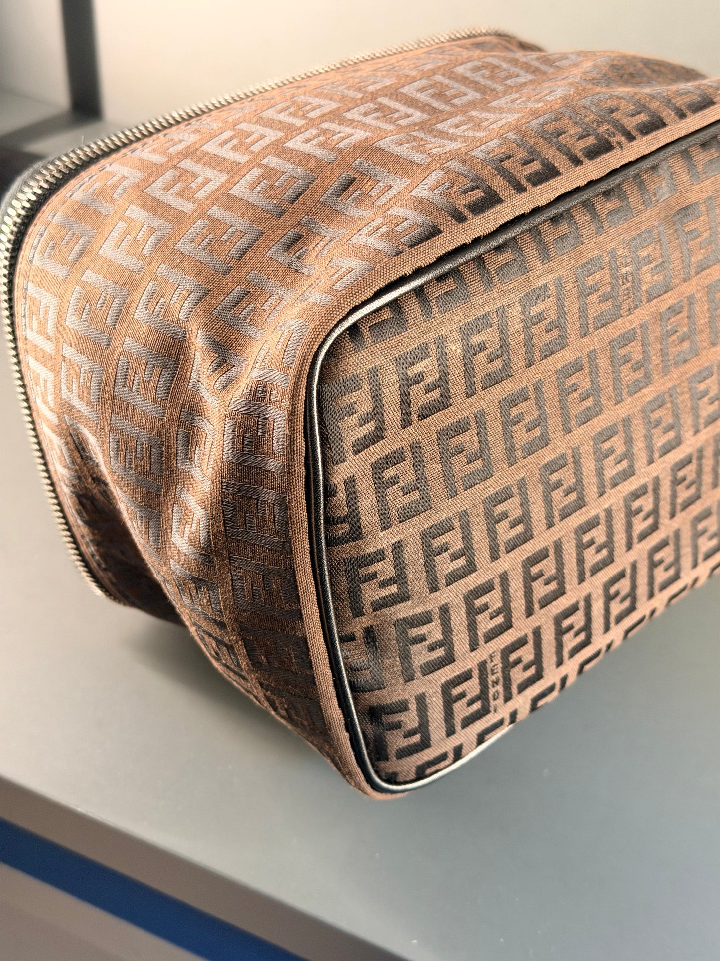 FENDI BROWN ZUCCHINO VANITY CASE