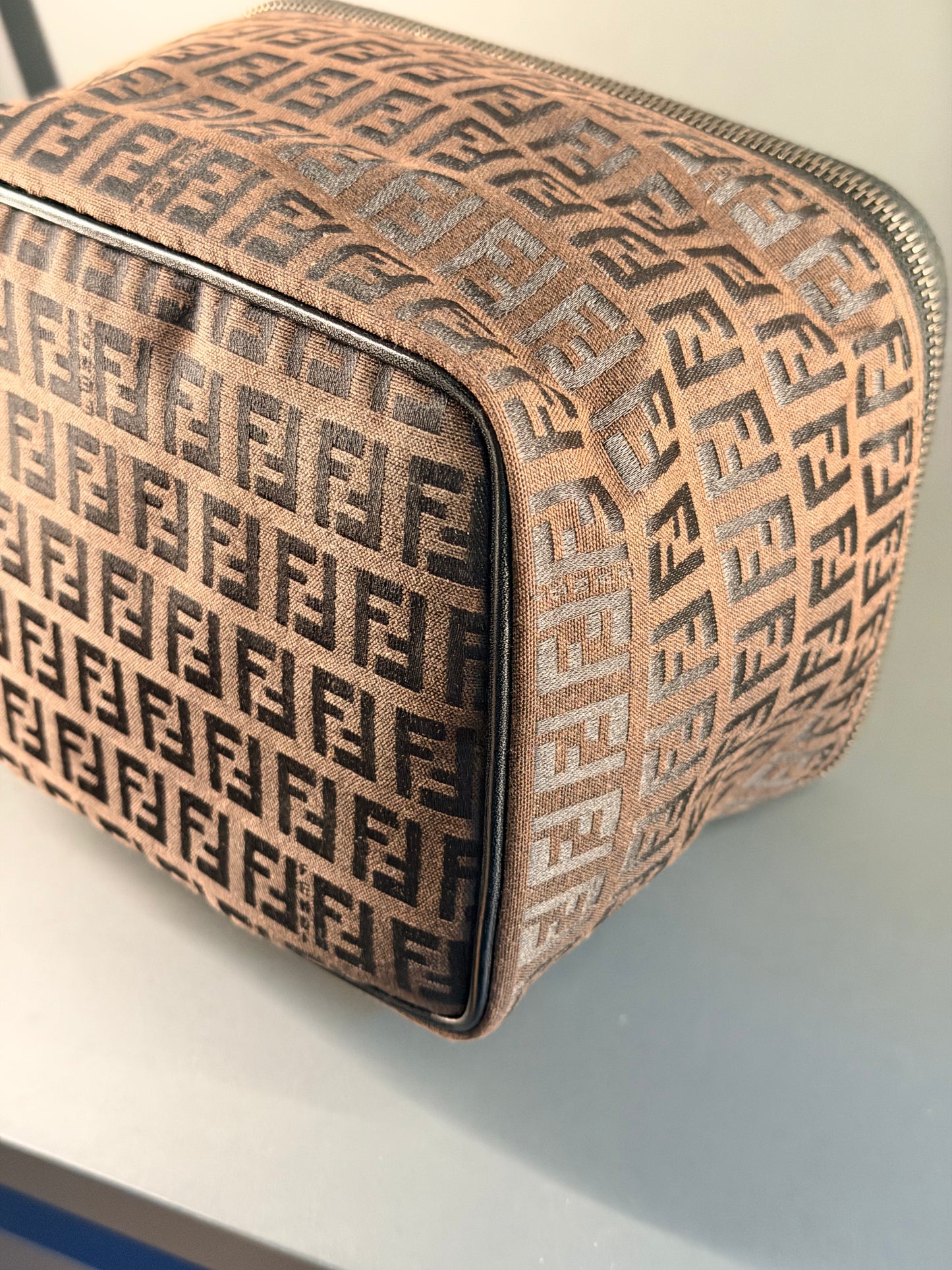FENDI BROWN ZUCCHINO VANITY CASE