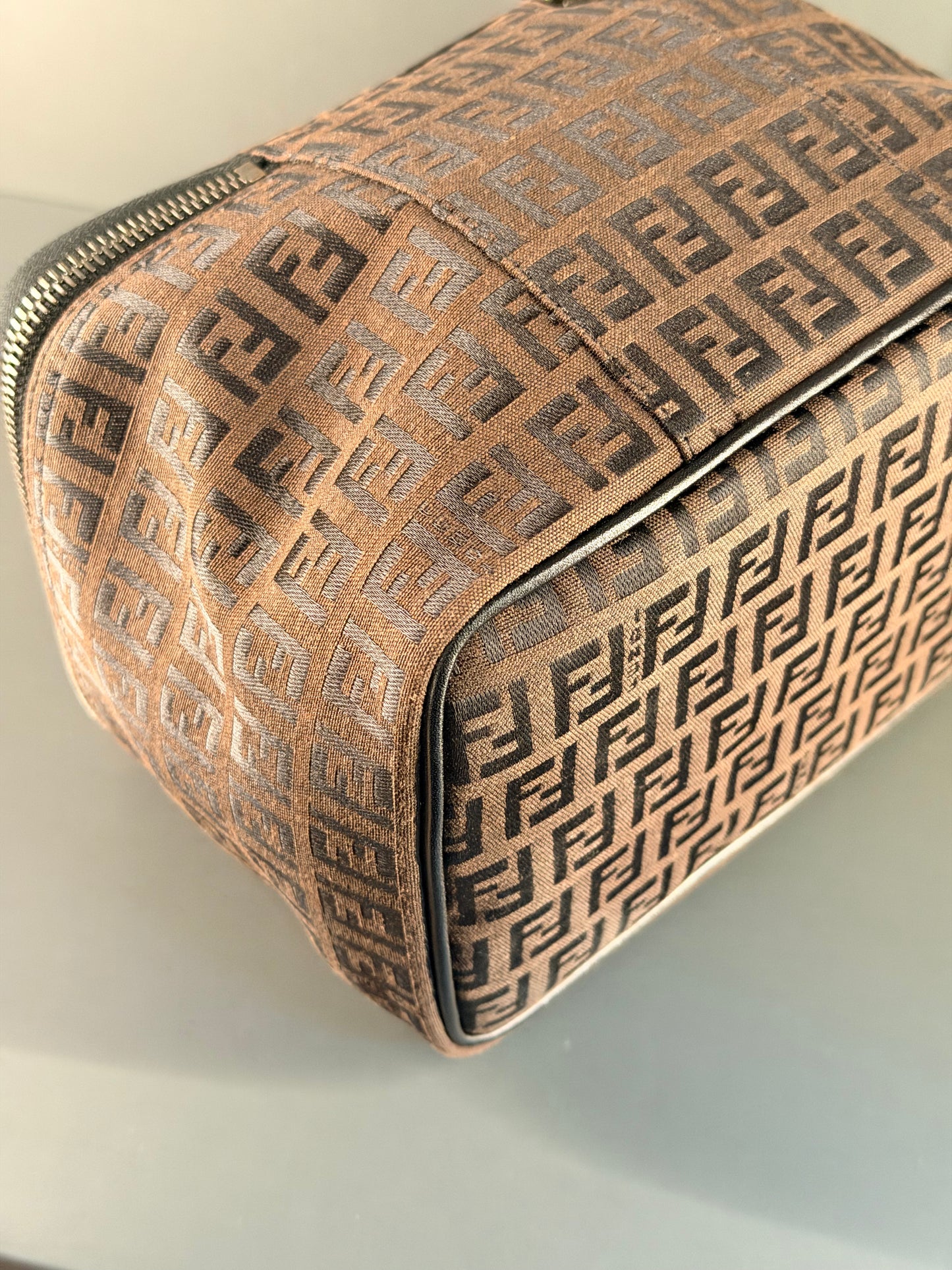 FENDI BROWN ZUCCHINO VANITY CASE
