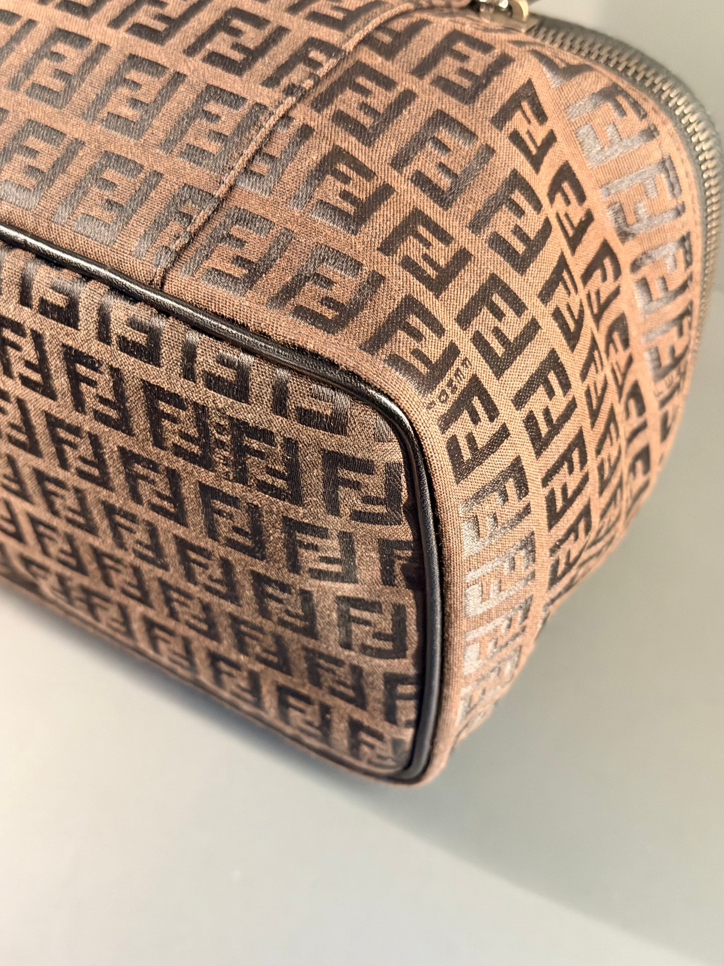 FENDI BROWN ZUCCHINO VANITY CASE