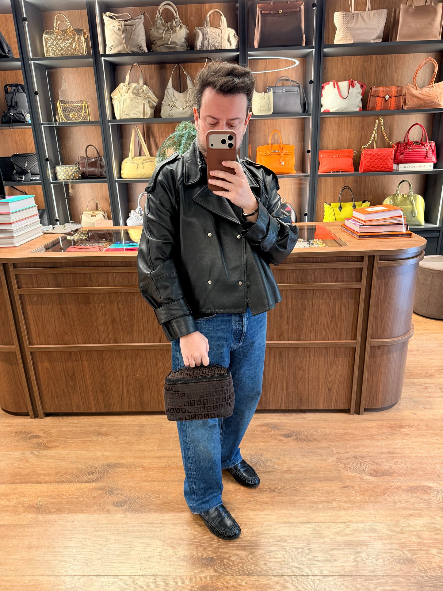 FENDI BROWN ZUCCHINO VANITY CASE