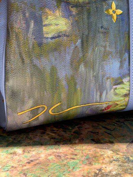 JEFF KOONS X LOUIS VUITTON MONET MASTERS KEEPALL BANDOULIERE 50 TRAVEL BAG