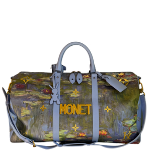 JEFF KOONS X LOUIS VUITTON MONET MASTERS KEEPALL BANDOULIERE 50 TRAVEL BAG