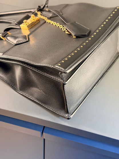 LOUIS VUITTON BLACK COUR MARLY PM HANDBAG