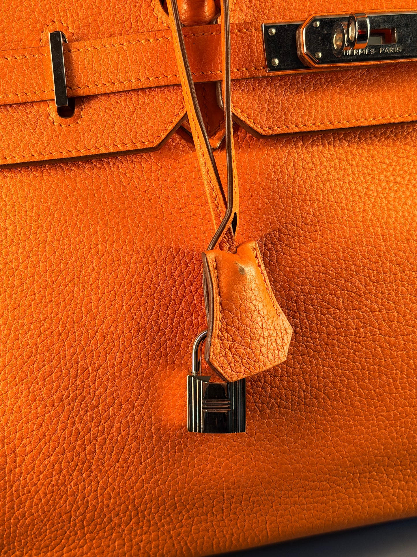 HERMÈS ORANGE H TOGO BIRKIN 35 HANDBAG