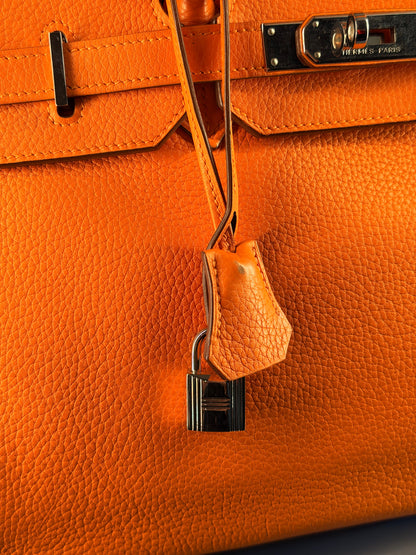 HERMÈS ORANGE H TOGO BIRKIN 35 HANDBAG