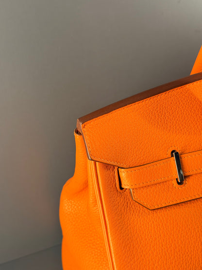 HERMÈS ORANGE H TOGO BIRKIN 35 HANDBAG