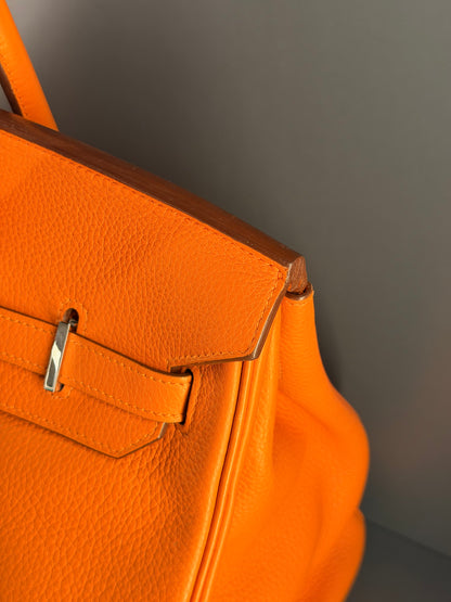 HERMÈS ORANGE H TOGO BIRKIN 35 HANDBAG