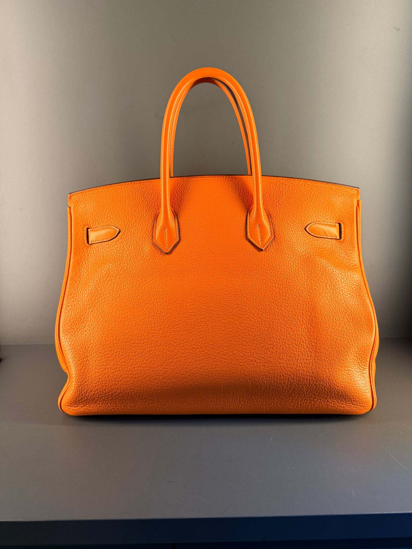 HERMÈS ORANGE H TOGO BIRKIN 35 HANDBAG