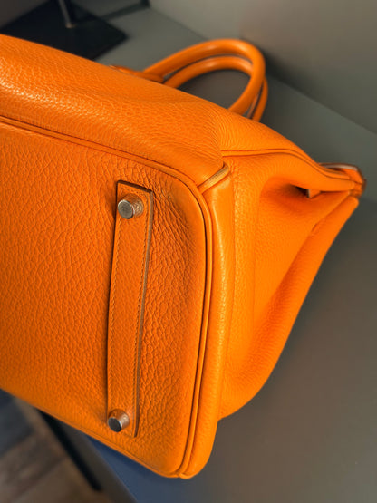 HERMÈS ORANGE H TOGO BIRKIN 35 HANDBAG
