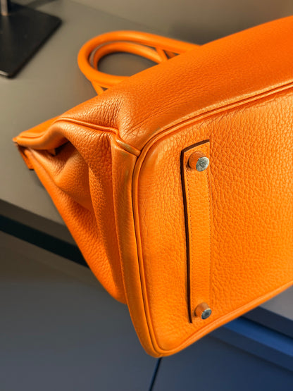 HERMÈS ORANGE H TOGO BIRKIN 35 HANDBAG