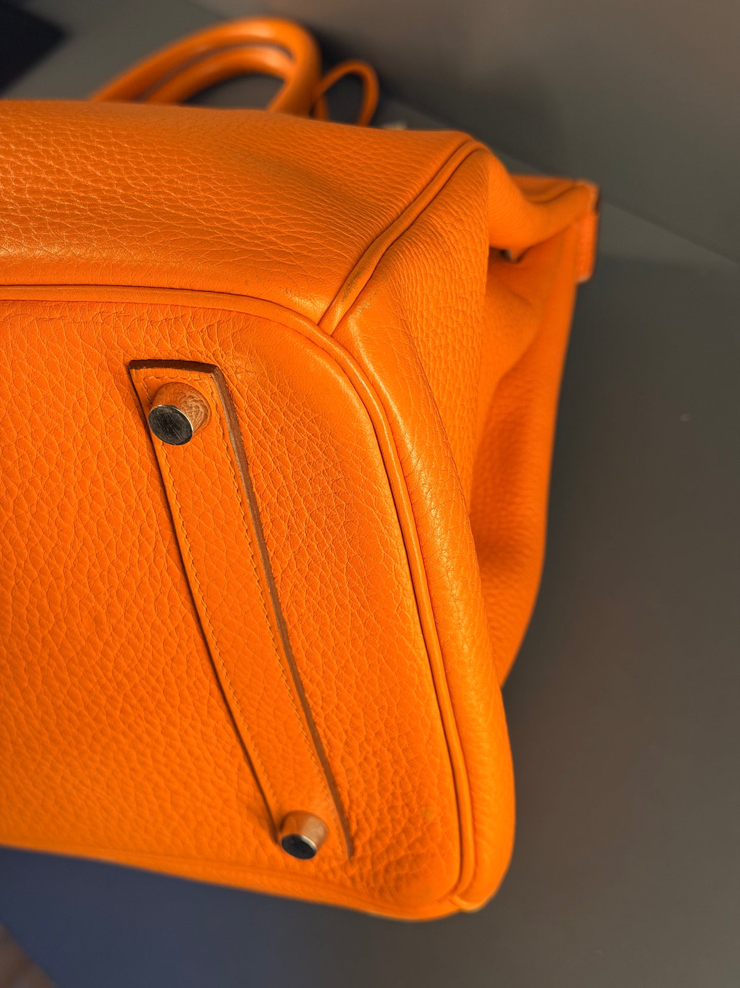 HERMÈS ORANGE H TOGO BIRKIN 35 HANDBAG