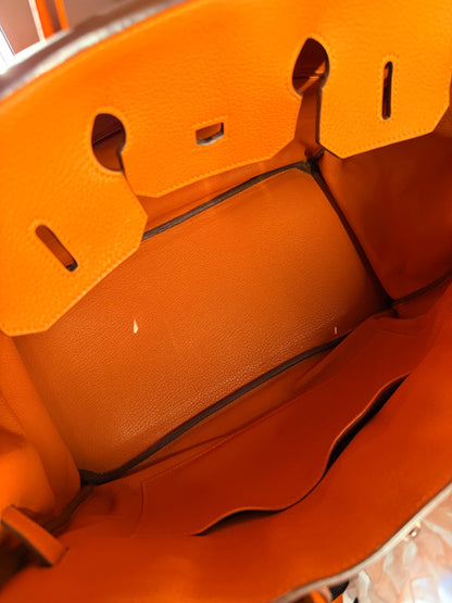 HERMÈS ORANGE H TOGO BIRKIN 35 HANDBAG