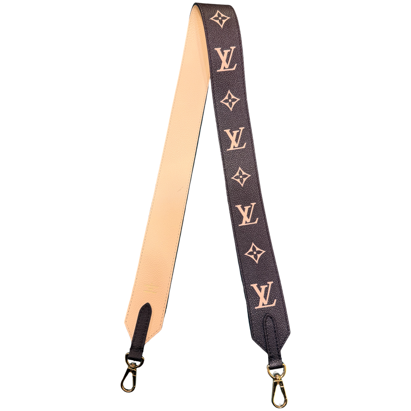 LOUIS VUITTON BLACK AND BEIGE EMPREINTE REMOVABLE SHOULDER STRAP