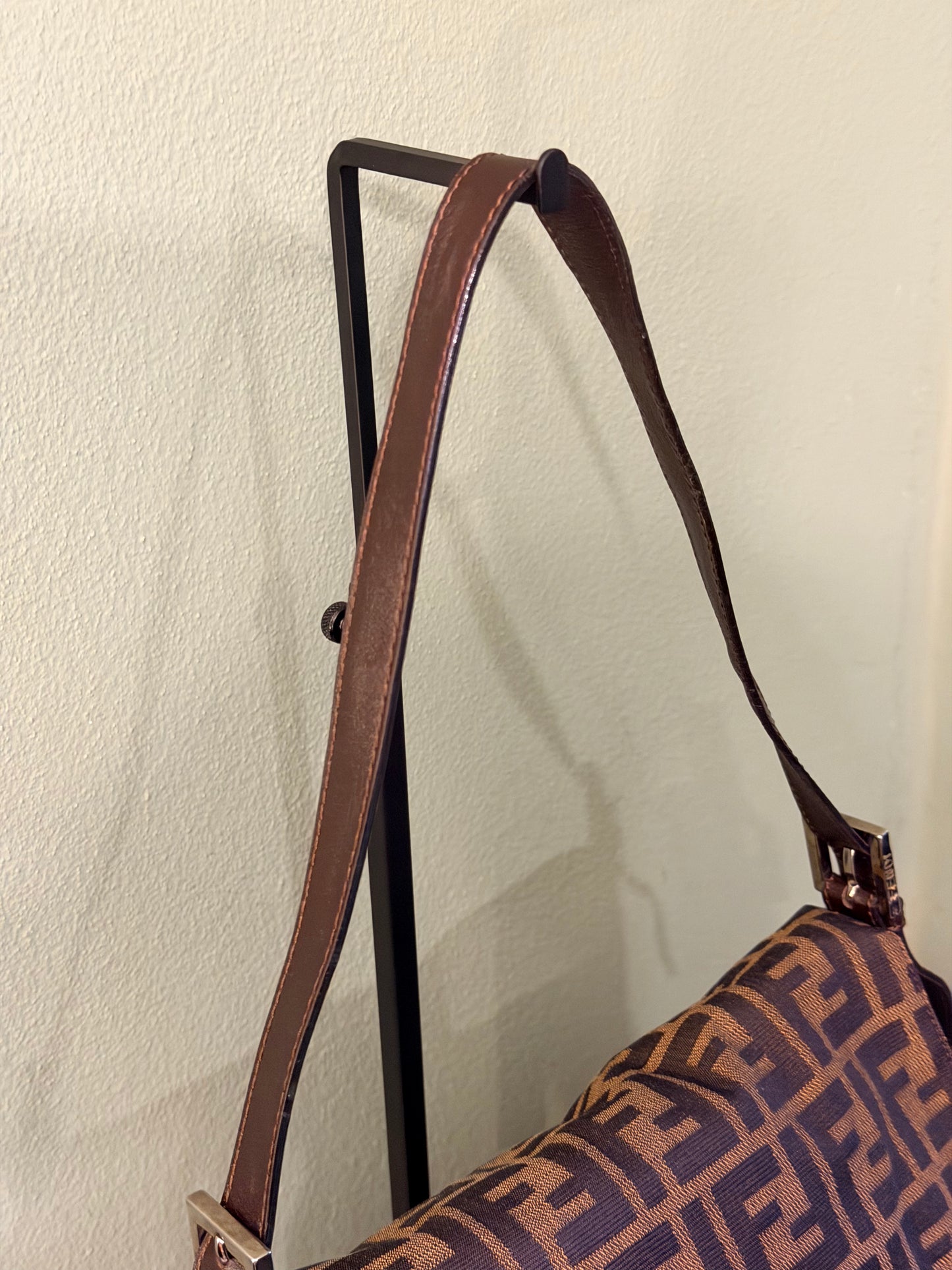 FENDI ZUCCA FLAP SHOULDER BAG