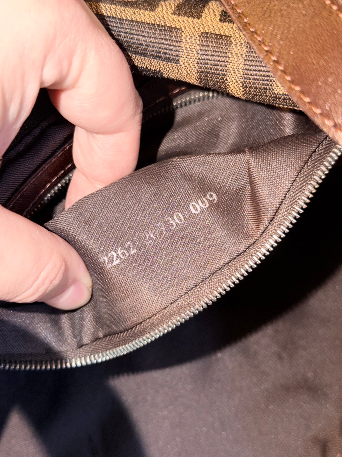 FENDI ZUCCA FLAP SHOULDER BAG