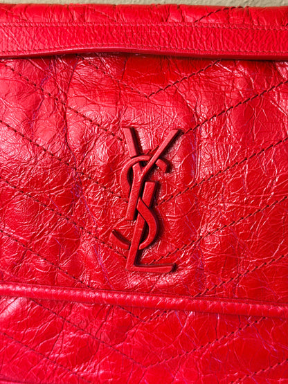 SAINT LAURENT RED MEDIUM NIKI SHOULDER BAG
