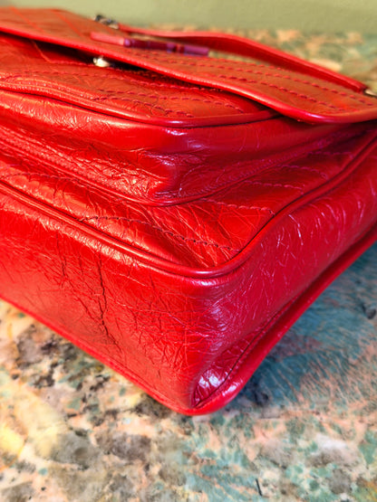 SAINT LAURENT RED MEDIUM NIKI SHOULDER BAG
