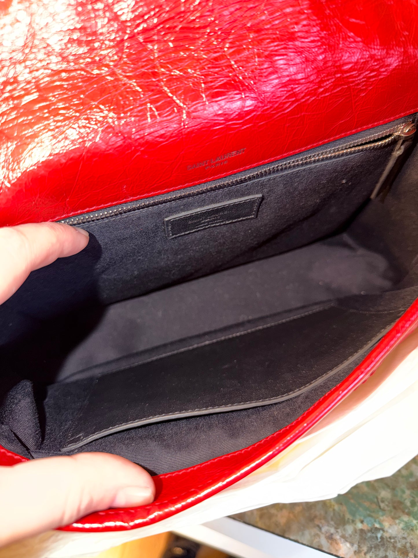 SAINT LAURENT RED MEDIUM NIKI SHOULDER BAG