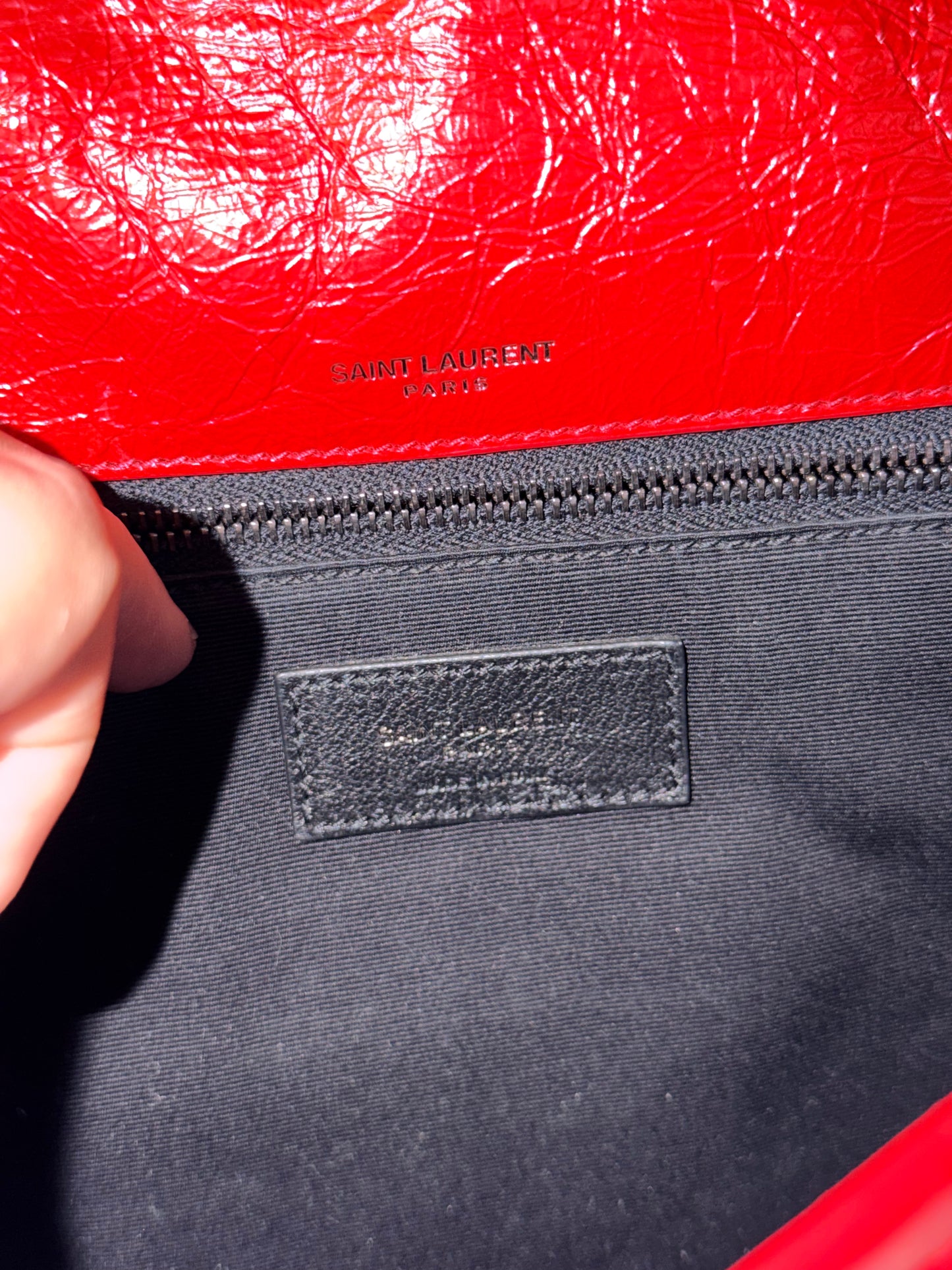 SAINT LAURENT RED MEDIUM NIKI SHOULDER BAG