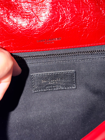 SAINT LAURENT RED MEDIUM NIKI SHOULDER BAG