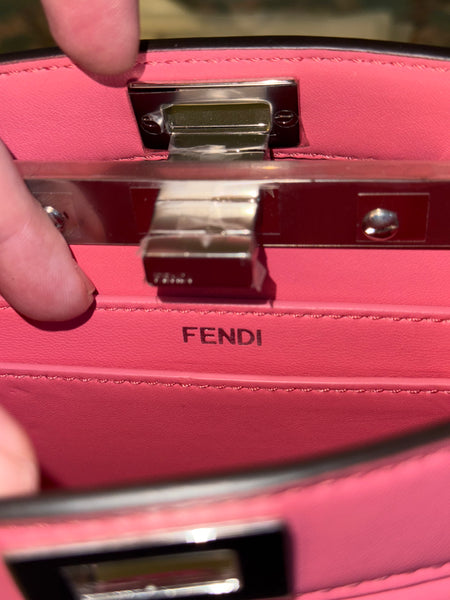 FENDI PINK MINI PEEKABOO HANDBAG