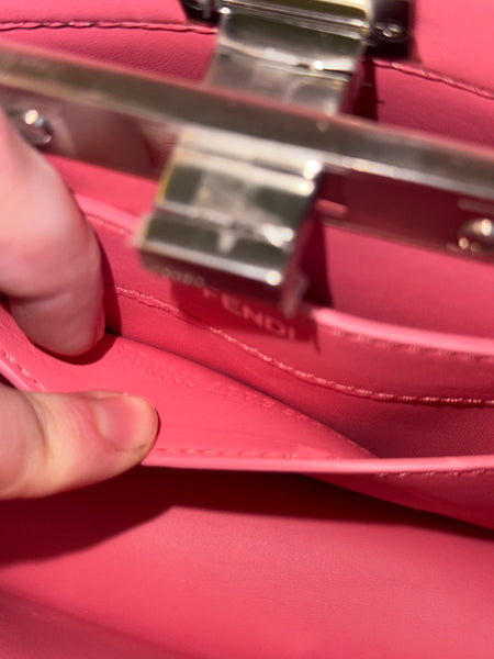 FENDI PINK MINI PEEKABOO HANDBAG