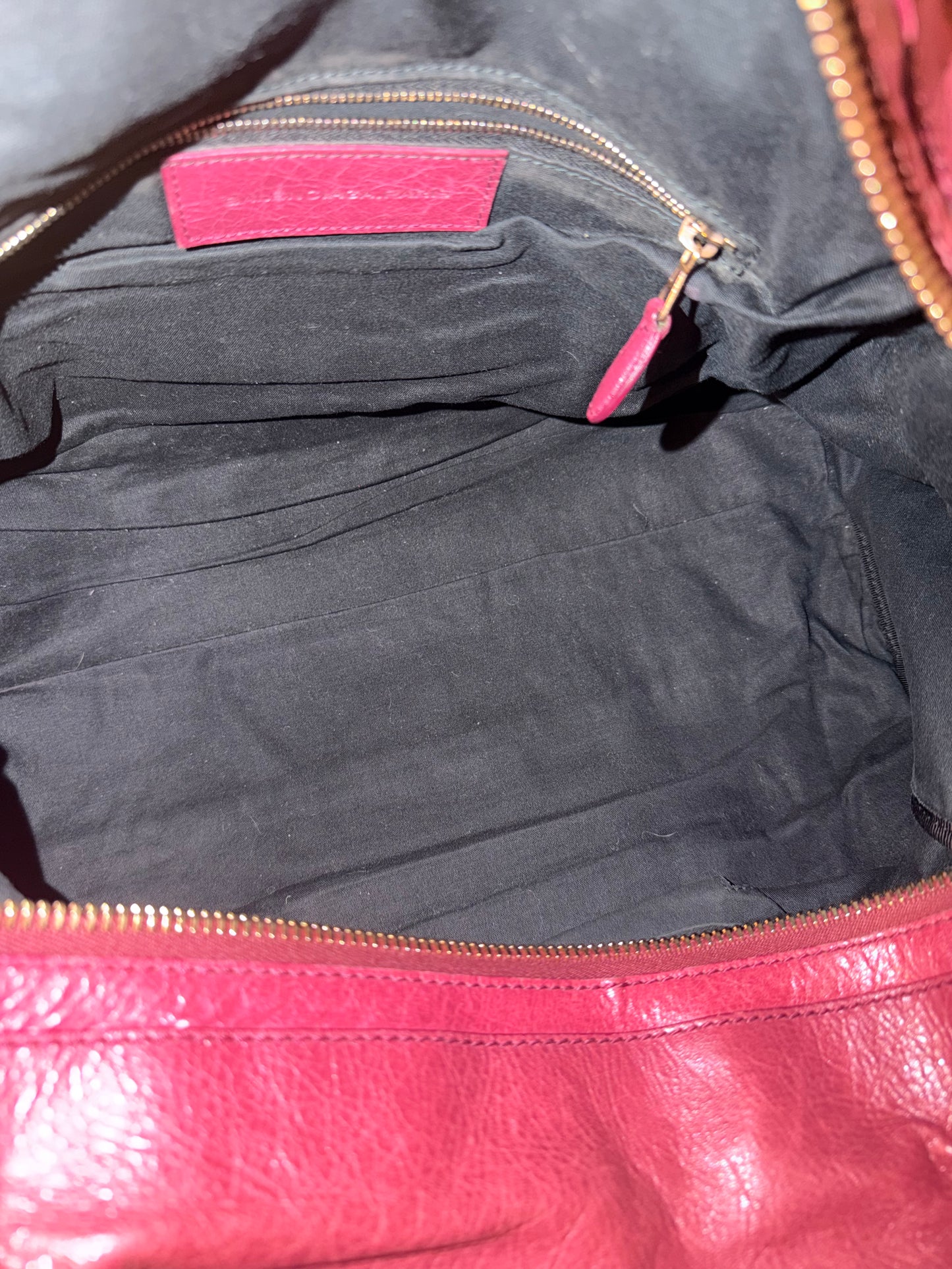 BALENCIAGA RED GIANT MIDDAY HANDBAG