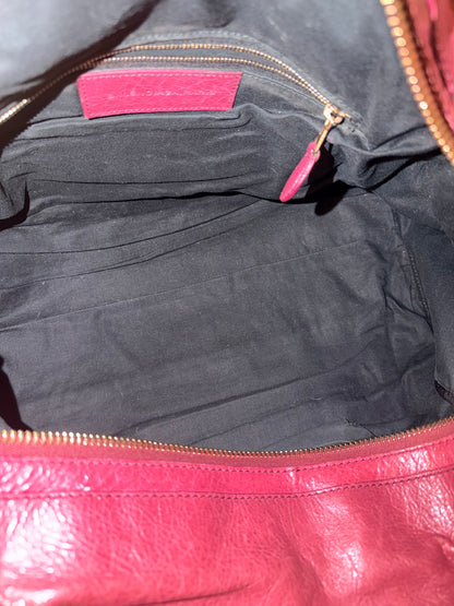 BALENCIAGA RED GIANT MIDDAY HANDBAG