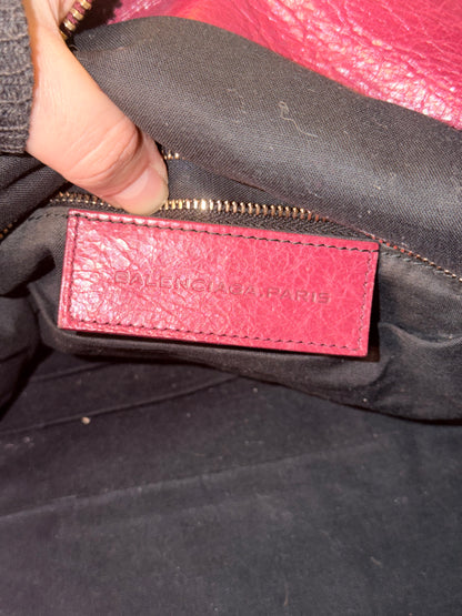 BALENCIAGA RED GIANT MIDDAY HANDBAG