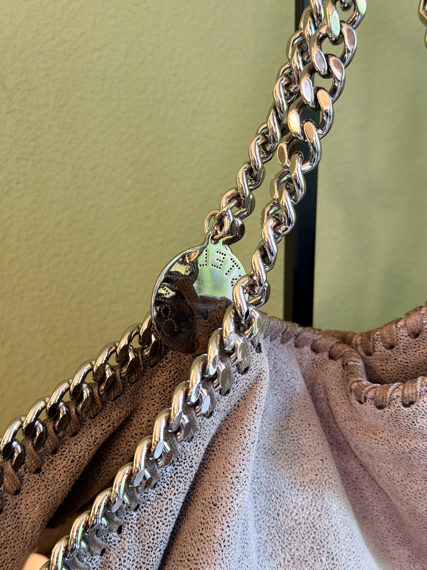 STELLA MCCARTNEY GRAY FALABELLA FOLD HANDBAG