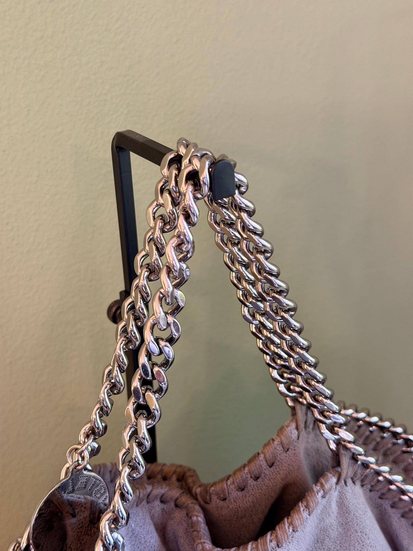 STELLA MCCARTNEY GRAY FALABELLA FOLD HANDBAG