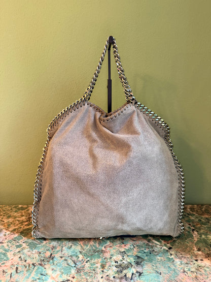 STELLA MCCARTNEY GRAY FALABELLA FOLD HANDBAG